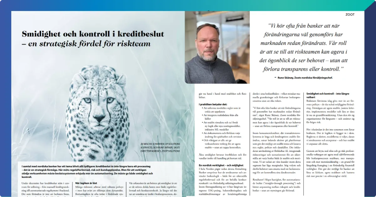 Agility and control in credit decisioning kreditnytt
